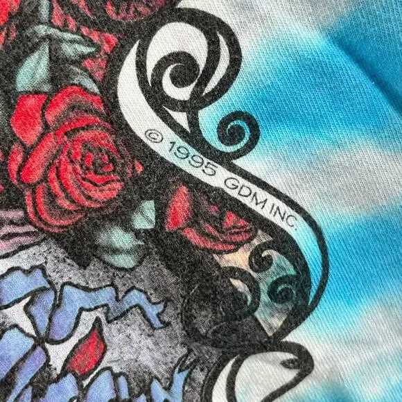 GRATEFULL DEAD Shirt Mens L LIQUID BLUE 1995 30th Aniv Pat Maguire Tie Dye VTG
